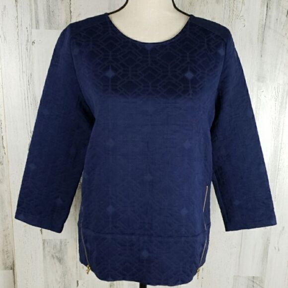 J. Crew Zip Quilted Top Size 2 - Picture 1 of 9